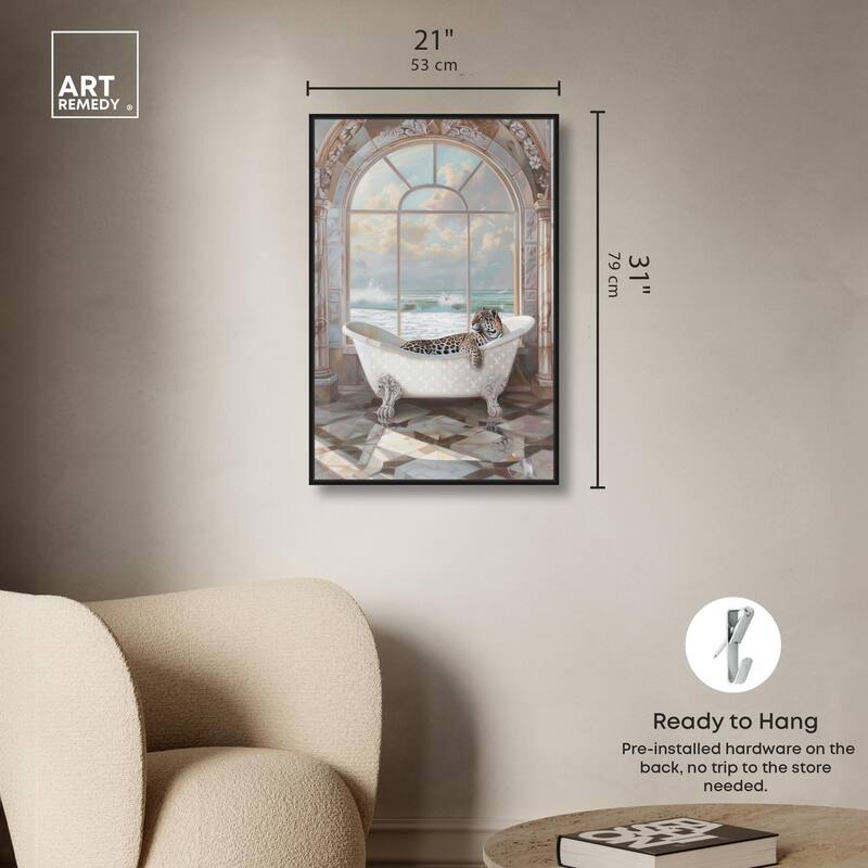 Jaguar Arch Bathroom Glam Canvas by Art Remedy