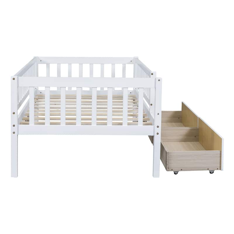 Twin Size Daybed Wood Bed with Two Drawers