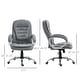 preview thumbnail 5 of 8, Vinsetto Adjustable Height Ergonomic High Back Home Office Chair with Armrests - Grey