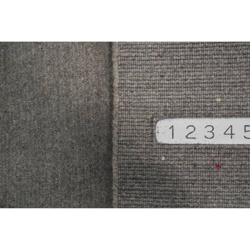 Hand Knotted Oriental 100% Wool Carpet Tribal Animal Pictorial Greys & Charcoal Gabbeh Area Rug - 12' 6'' X 9' 4''