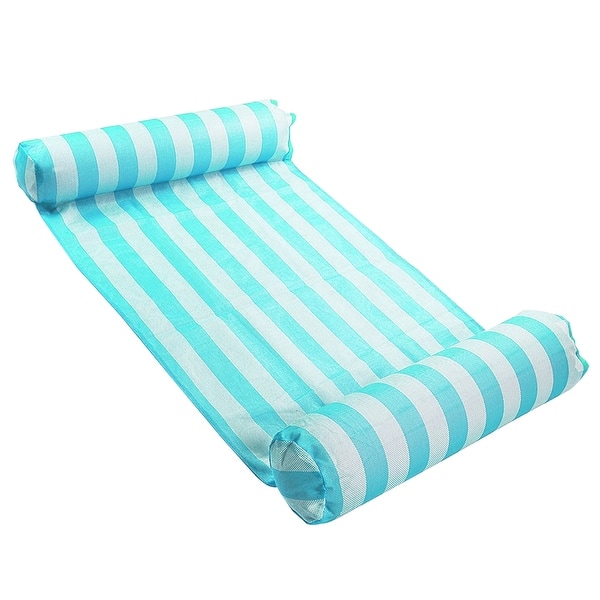 slide 2 of 3, COMFY FLOATS 91613VM Inflatable Striped Hammock Pool Float, Teal - 1
