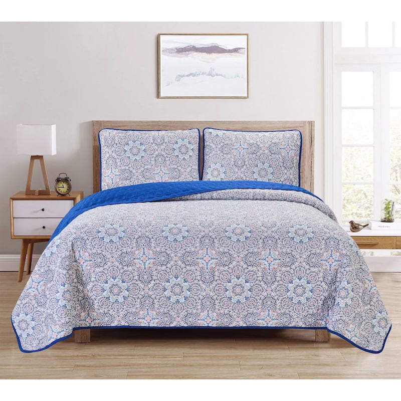 Dan River Reversible Printed Quilt Set (3 Piece)
