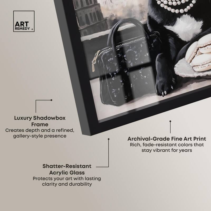 Frenchie in Paris Treats Shadowbox by Art Remedy