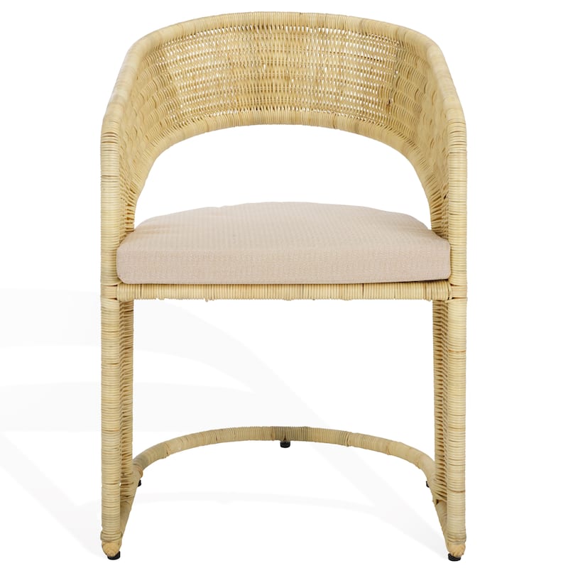 SAFAVIEH Couture Krystalina Rattan Dining Chair - 21"W x 23"D x 30"H - Natural/White