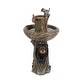 preview thumbnail 2 of 6, Brown Resin Carved Tree Bird Bath Fountain - 33.9" H x 18.9" W x 18.9" D