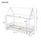 preview thumbnail 3 of 14, Kids Wood 2 Size House-Shaped Bed Guardrails with Guardrail and LED