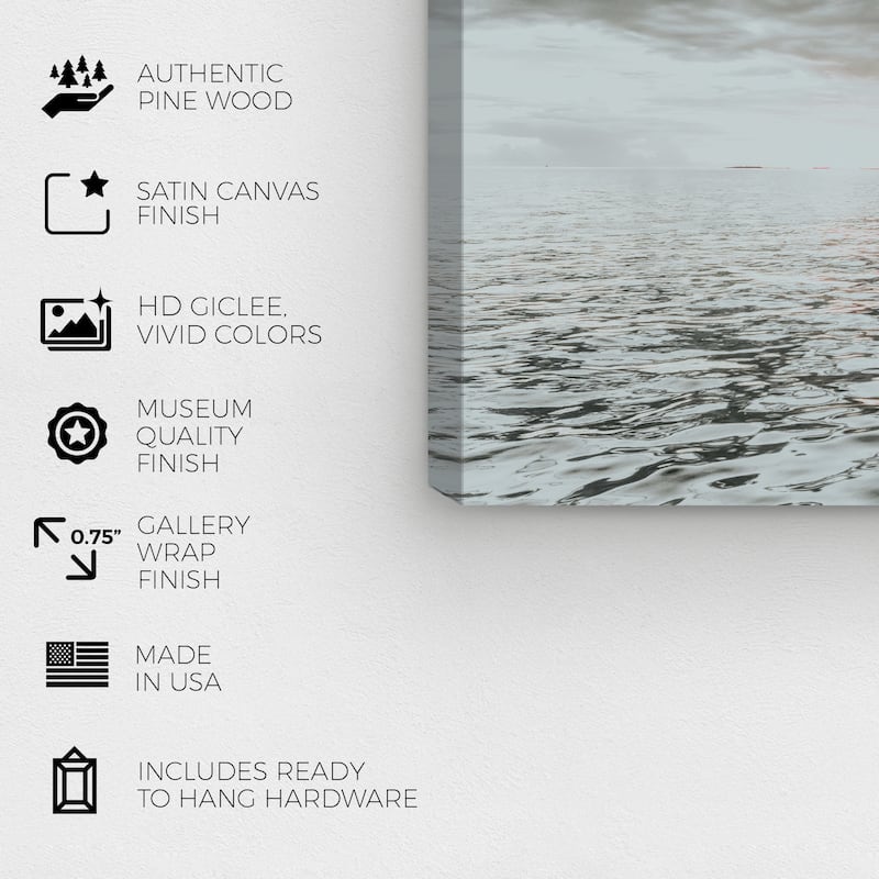 Wynwood Studio Prints Transportation Look at the Horizon Gray and Nautical & Coastal Wall Art Canvas Print