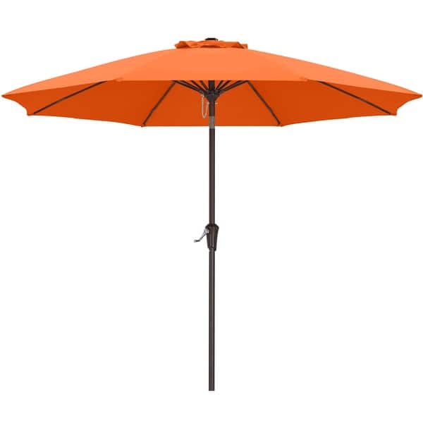 slide 2 of 6, ABCCANOPY 9FT Patio Umbrella with Push Button Tilt Orange