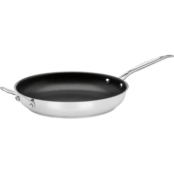 Cuisinart 722-30HNS Chef's Classic Open Skillet, Stainless Steel, 12
