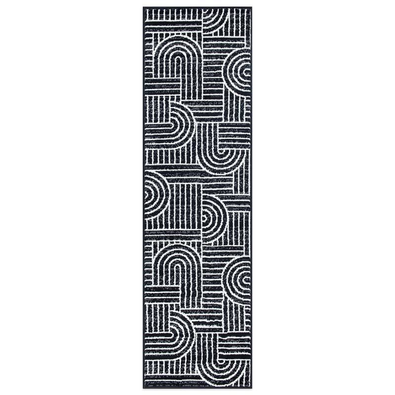 World Rug Gallery Contemporary Stripe Arch Design Area Rug