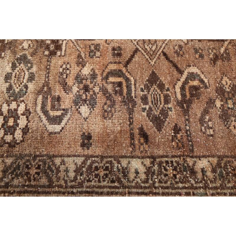 ECARPETGALLERY Hand-knotted Antalya Vintage Brown Wool Rug - 3'6 x 9'6