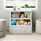 preview thumbnail 4 of 12, Wooden Kids Bookshelf and Toy Storage Vintage White