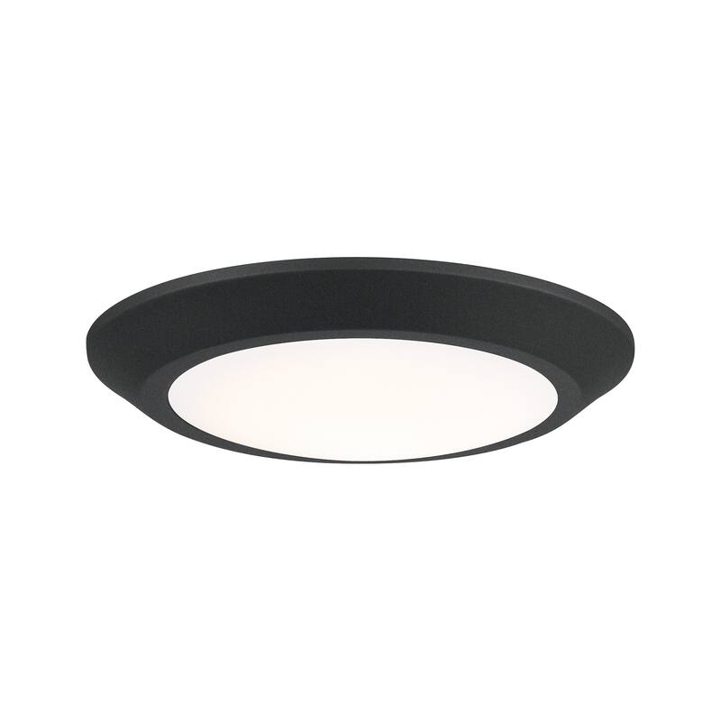 Quoizel Verge Earth Black 7.5-inch LED light Flush Mount