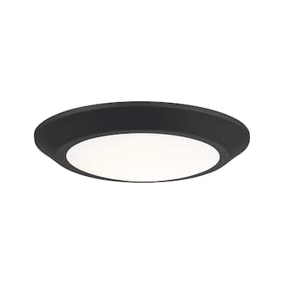 Quoizel Verge Earth Black 7.5-inch LED light Flush Mount