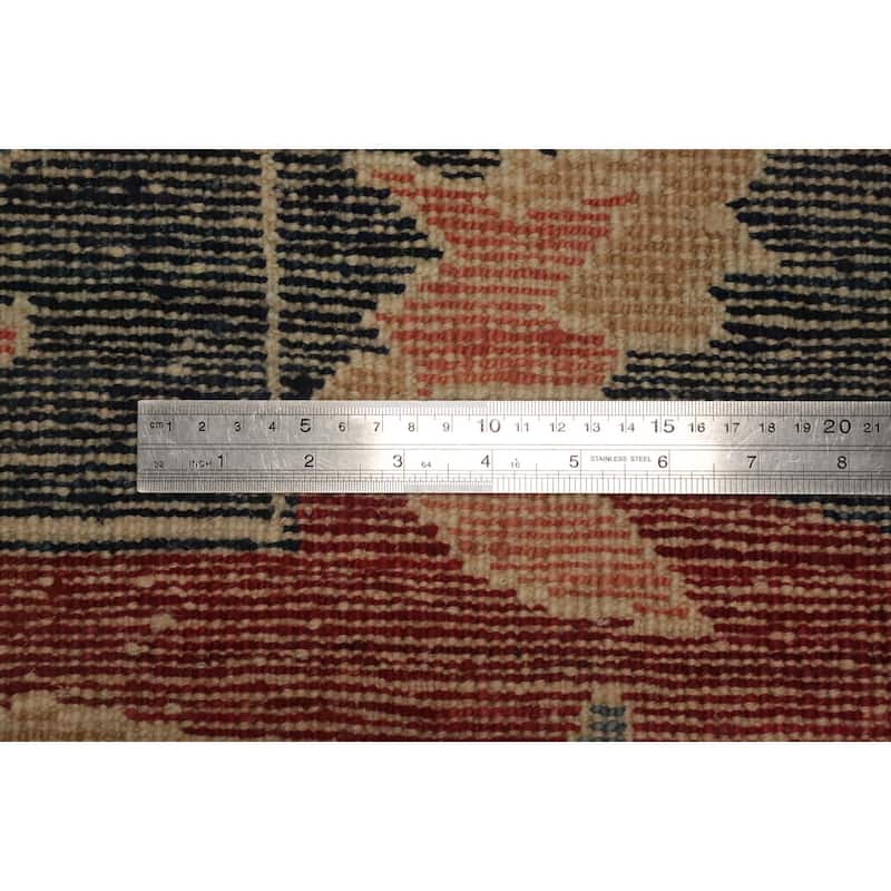 Hand Knotted Oriental 100% Wool Carpet Transitional Floral Beige & Ivories Oushak Area Rug - 9' 11'' X 8' 3''