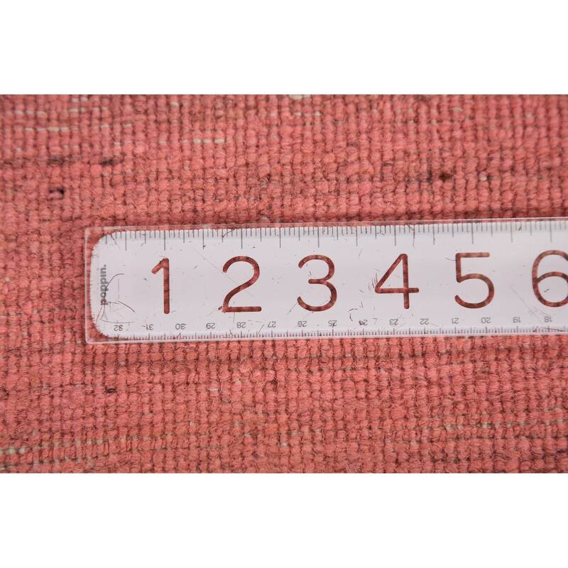Modern Pink Gabbeh Oriental Area Rug Handmade Wool Carpet - 6'7" x 9'9"