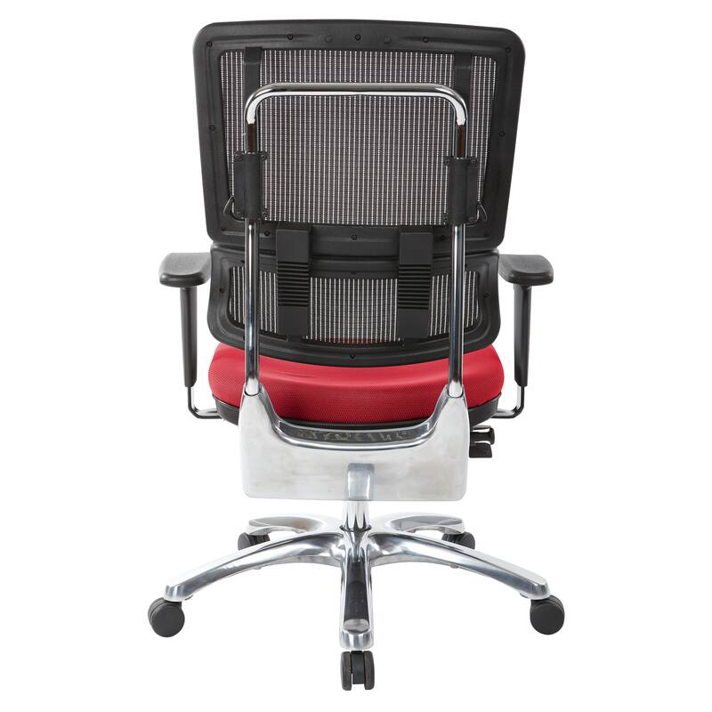 Black Mesh Back with Custom Fabric Seat and Chrome Base