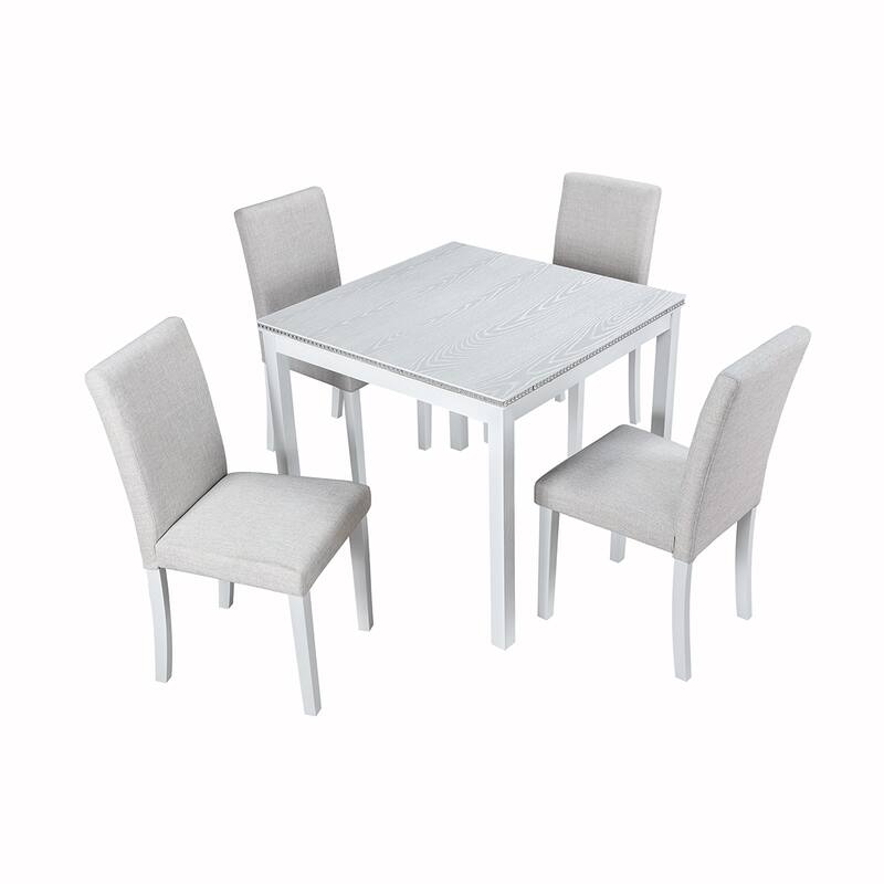 5PCS Square Dining Tabel Set With 4 Chair