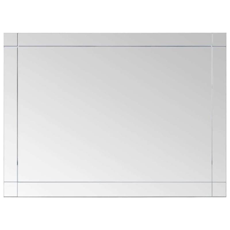 vidaXL Wall Mirror Transparent Glass Medium Decorative Inlays - 19.7 x 23.6 x 0.2 in