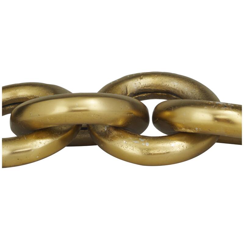 Aluminum Metal Chain Decorative Sculpture - Silver, Gold, Black- Roche River Decor