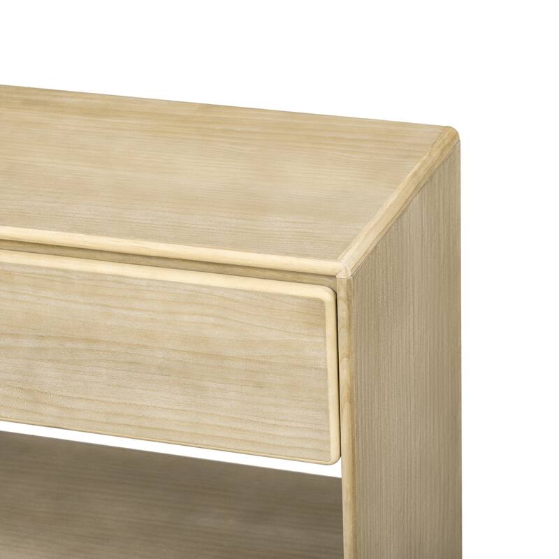 48" Solid Wood Console Table with 2 Drawers & Shelves