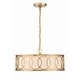 preview thumbnail 1 of 5, Libby Langdon for Crystorama Graham 6 Light Antique Gold Chandelier - 18"W x 8"H 18"W x 8"H