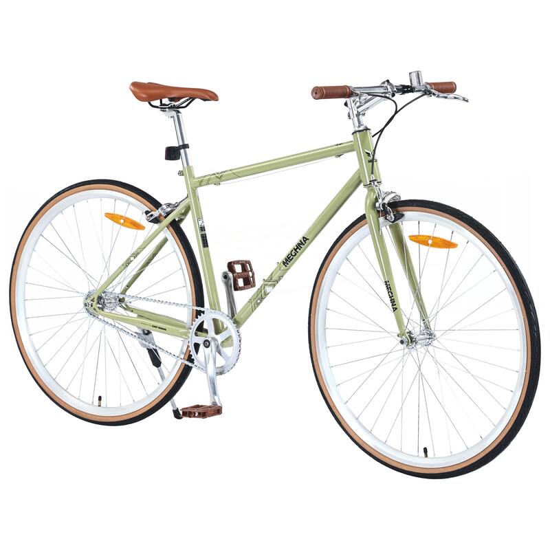 Single Speed Retro style 700C Road Bik - Light Green