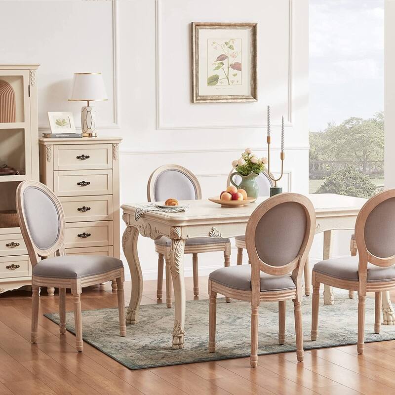 Mieres French Vintage Upholstered Dining Chair, Side Chair(Set of 2)