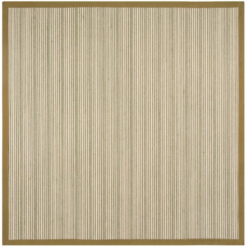 SAFAVIEH Natural Fiber Virgia Sisal Rug - 6' Square - Multi/Green
