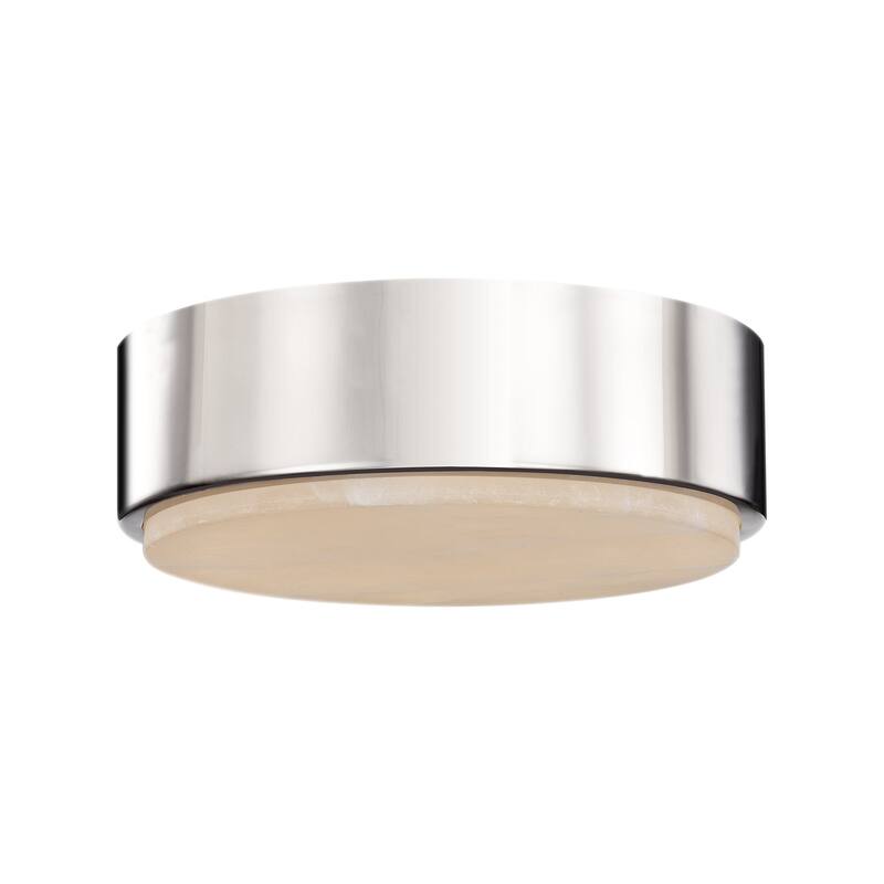Alora Lighting FM325108-5CCT Blanco 8" Wide LED Flush Mount Drum - Polished Nickel / Alabaster