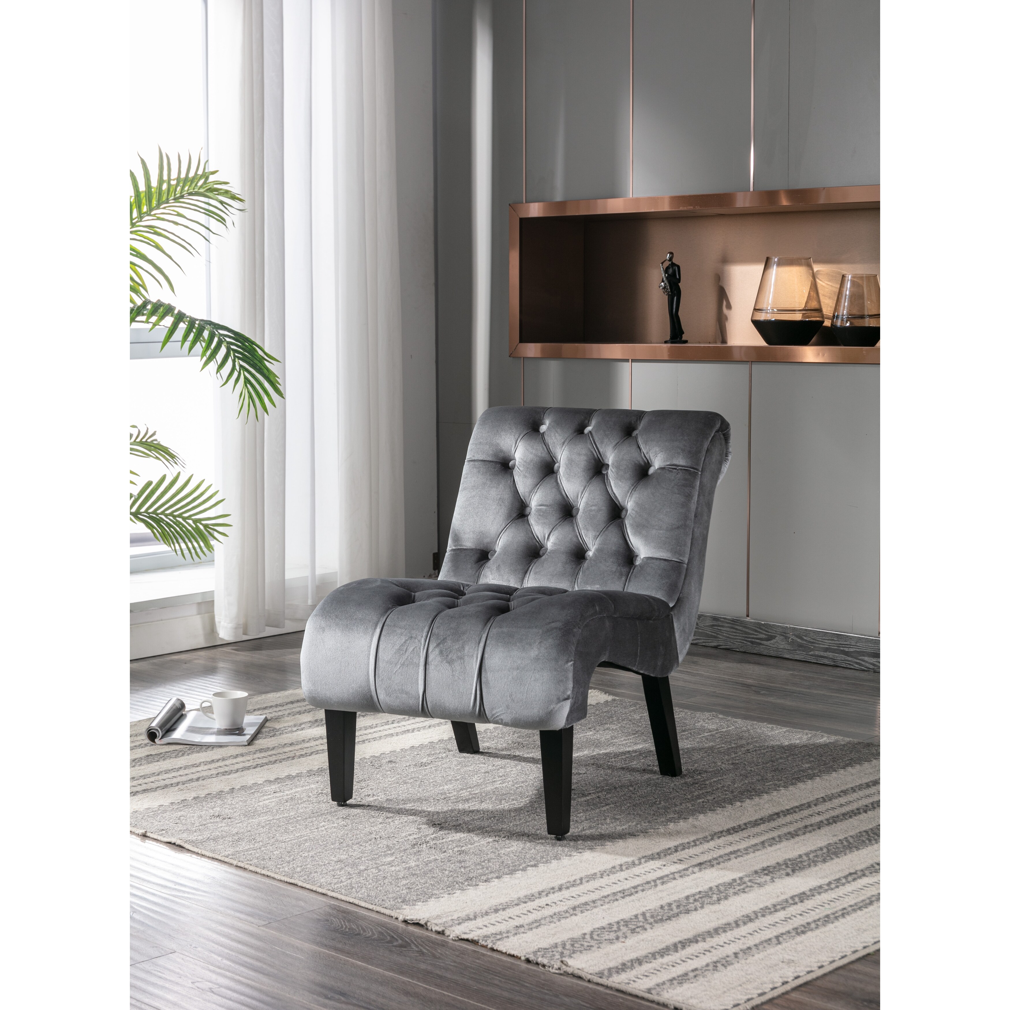 Silver barrel sale chair