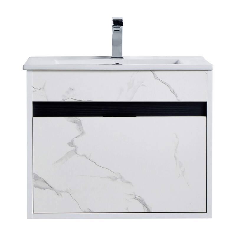 Fine Fixtures - Wall Mount Bathroom Vanity And Sink, Knob Free Design - Alpine Collection -