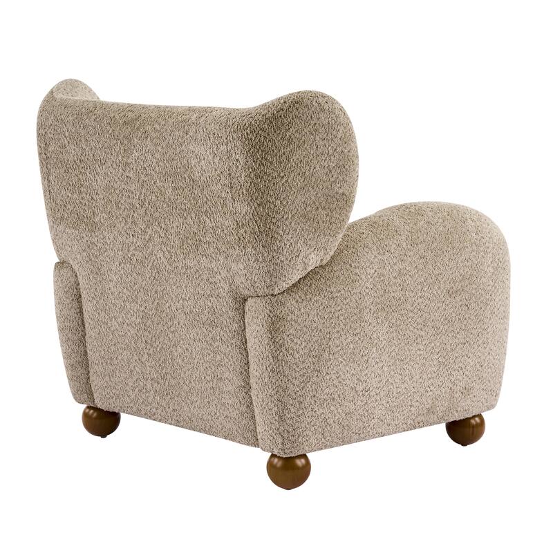 Christopher Knight Home - Wingback Modern Upholstered Club Chair with Wooden Legs