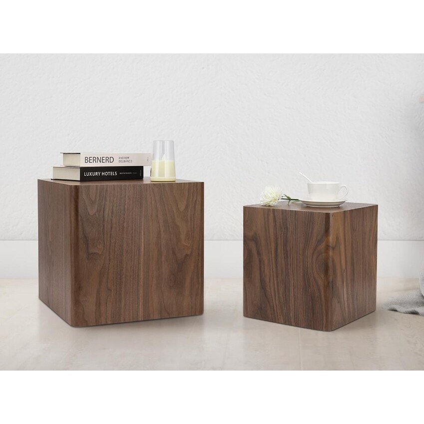 End Table Square Shape Nesting For Multi Spaces, Set of 2