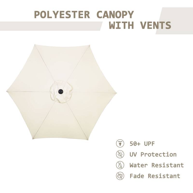 Autlaycil 7.5FT Patio Umbrella with Tilt and Crank
