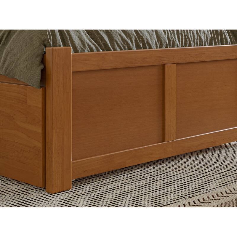 Nantucket Bed with Footboard and Twin Extra Long Trundle