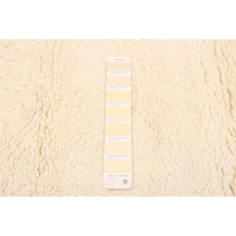 ECARPETGALLERY Hand-knotted Tangier Cream Wool Rug - 6'2 x 8'7