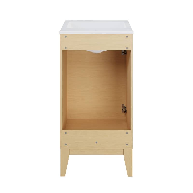 Cascade 18" Bathroom Vanity In Natural Oak