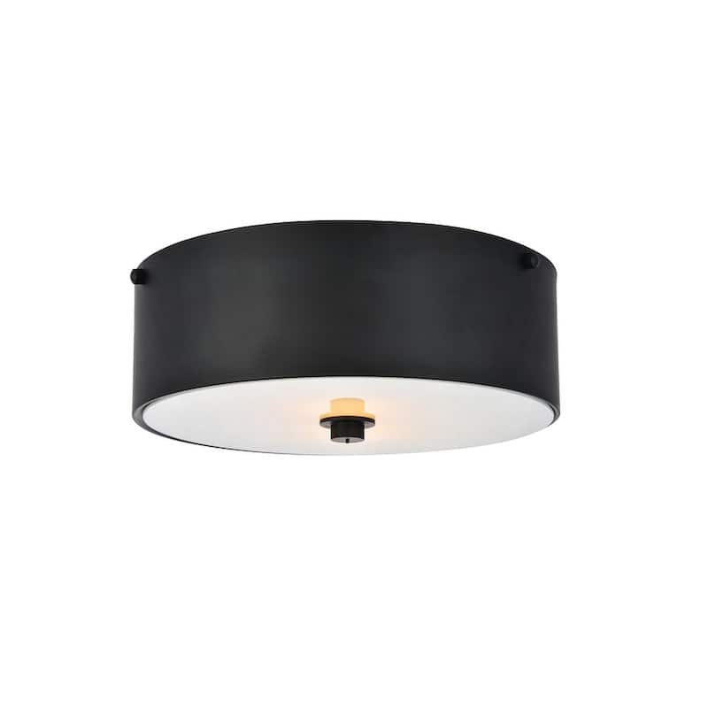 Ivy Court 2-light 12-inch Flush Mount Ceiling Light with White Shade