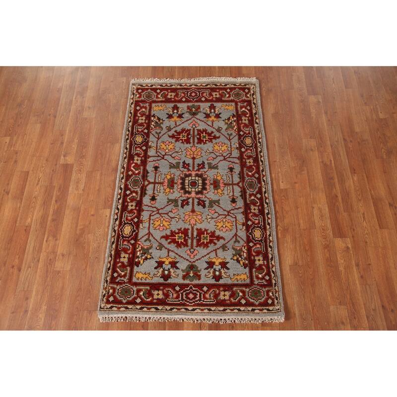 Heriz-Serapi Accent Rug Handmade Wool Carpet - 2'10"x 5'0"
