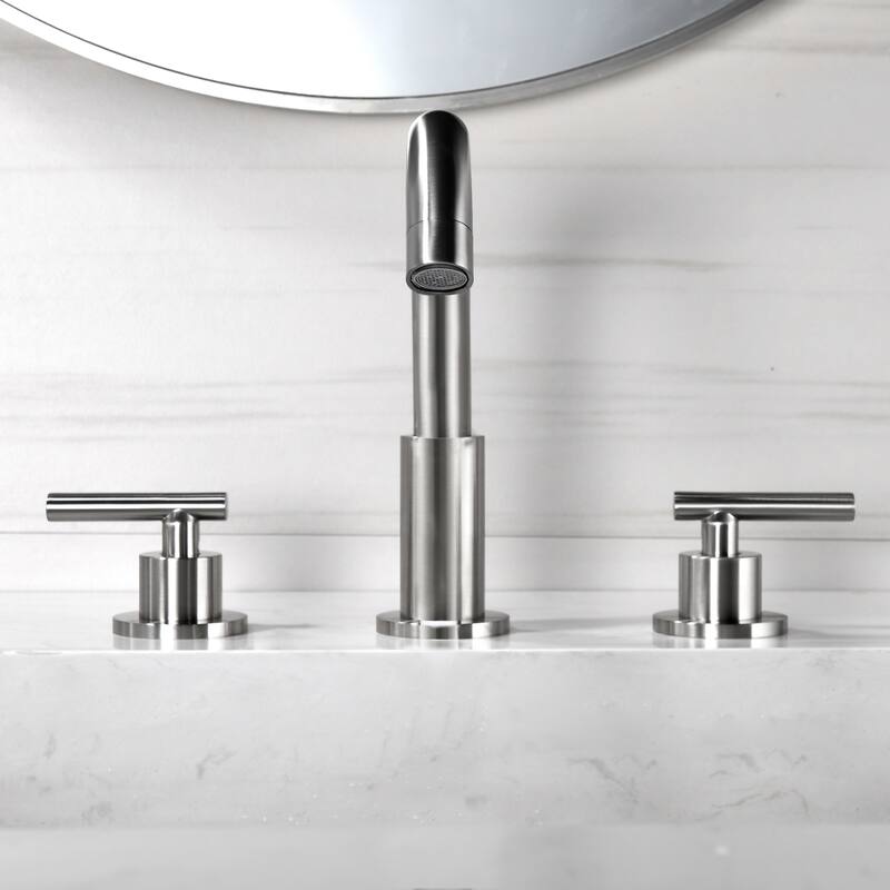 Modland 8 Inch Widespread Bathroom Faucet with Pop-Up Drain 2-Handle Vanity Sink Faucet
