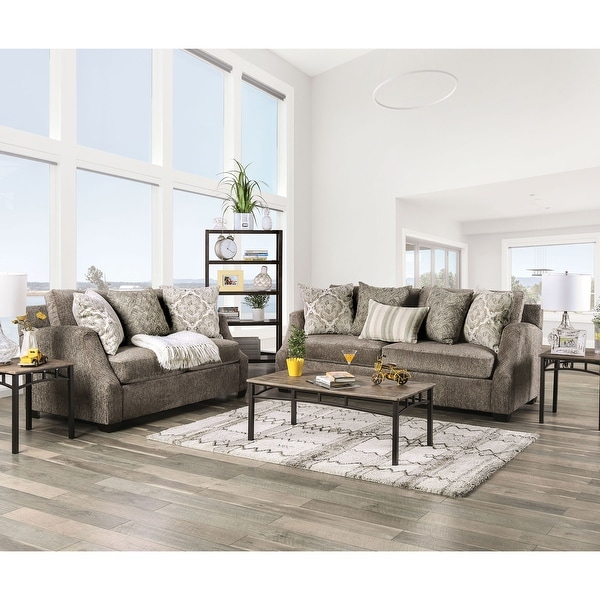 Transitional 2 piece sofa online and loveseat sets