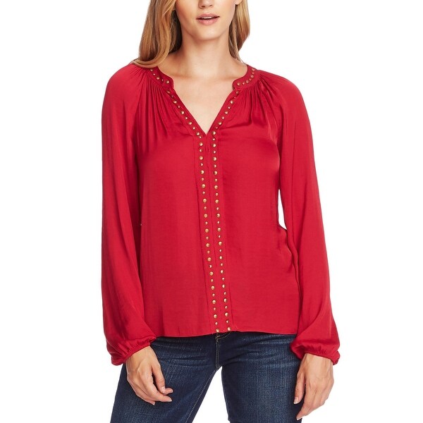 vince camuto red blouse