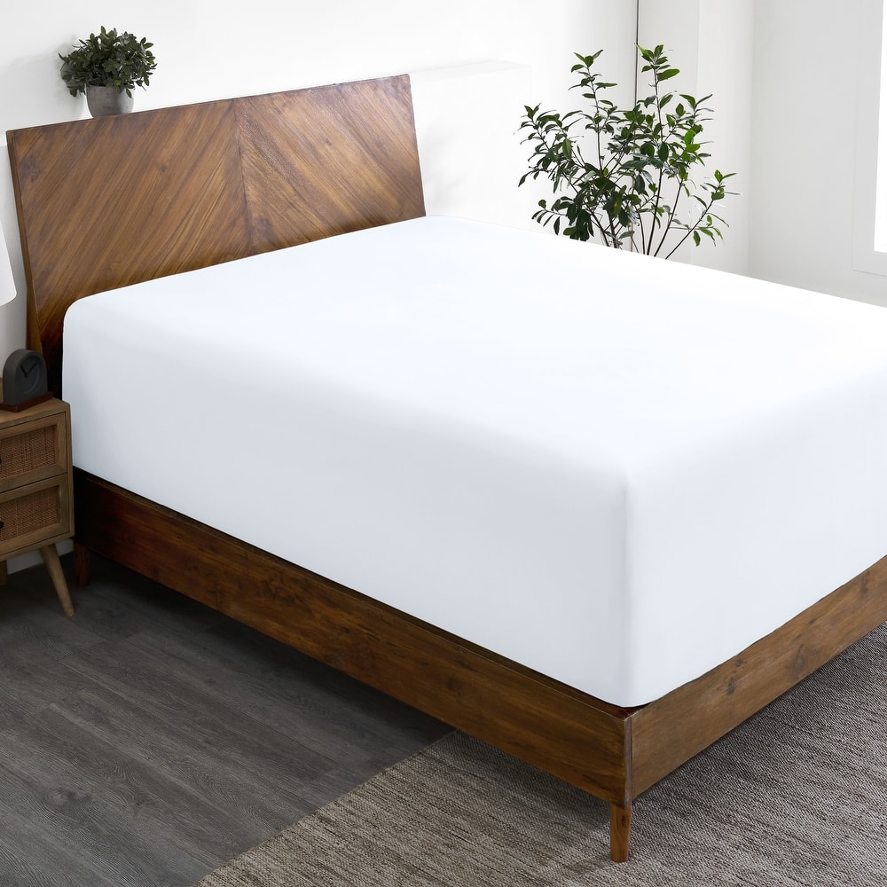 Bare Home Ultra-Soft Microfiber 22 Inch Extra Deep Pocket Fitted Sheet