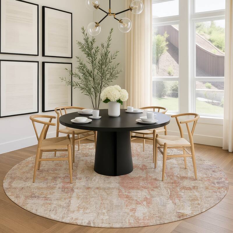 Machine Washable Indoor/ Outdoor Muted Ombre Chantille Rug