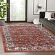 preview thumbnail 49 of 68, Superior Lille Classic Floral Medallion Indoor Runner or Area Rug 4' x 6' - Salmon
