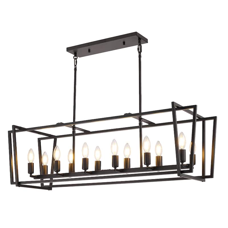 12 - Light Linear Candle Kitchen Island Pendant