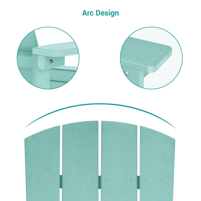 Bonosuki Weather-resistant Wood Outdoor Adirondack Chairs-Set of 4