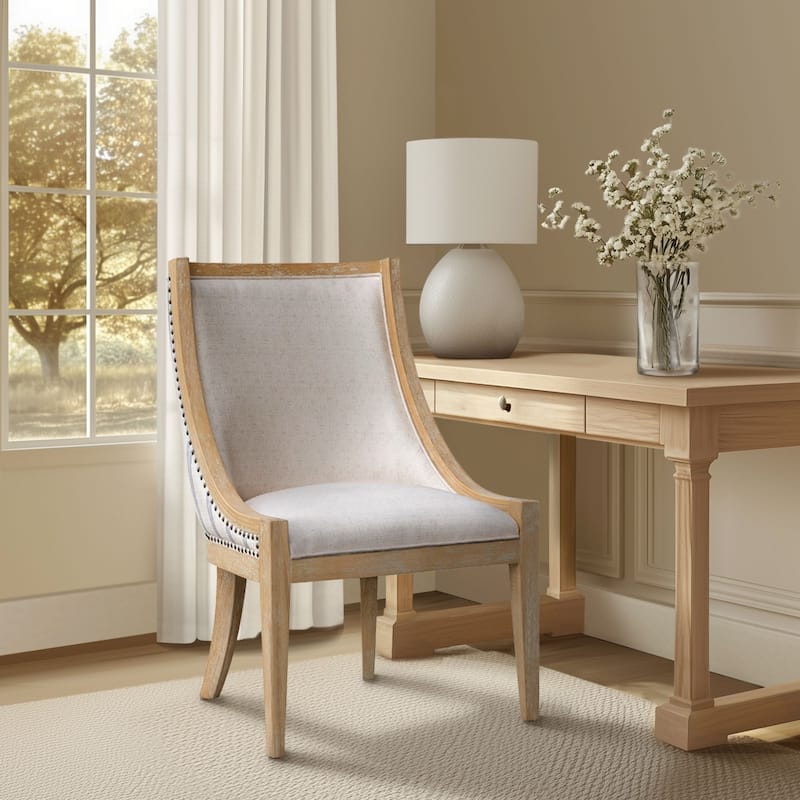 Martha Stewart Elmcrest Upholstered Dining Chair with Nailhead Trim