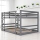 preview thumbnail 15 of 18, Full Over Full Bunk Bed with Ladder and Guardrails, Solid Wood Frame, No Box Spring Required